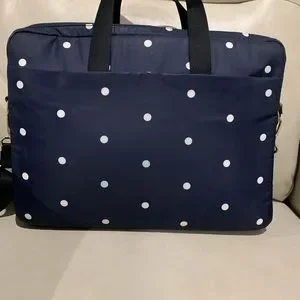 kate spade Bags Kate Spade Bluewhit Polka Dot Laptop Bag Poshmark